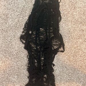 PrettyLittleThing Black Distressed cover up